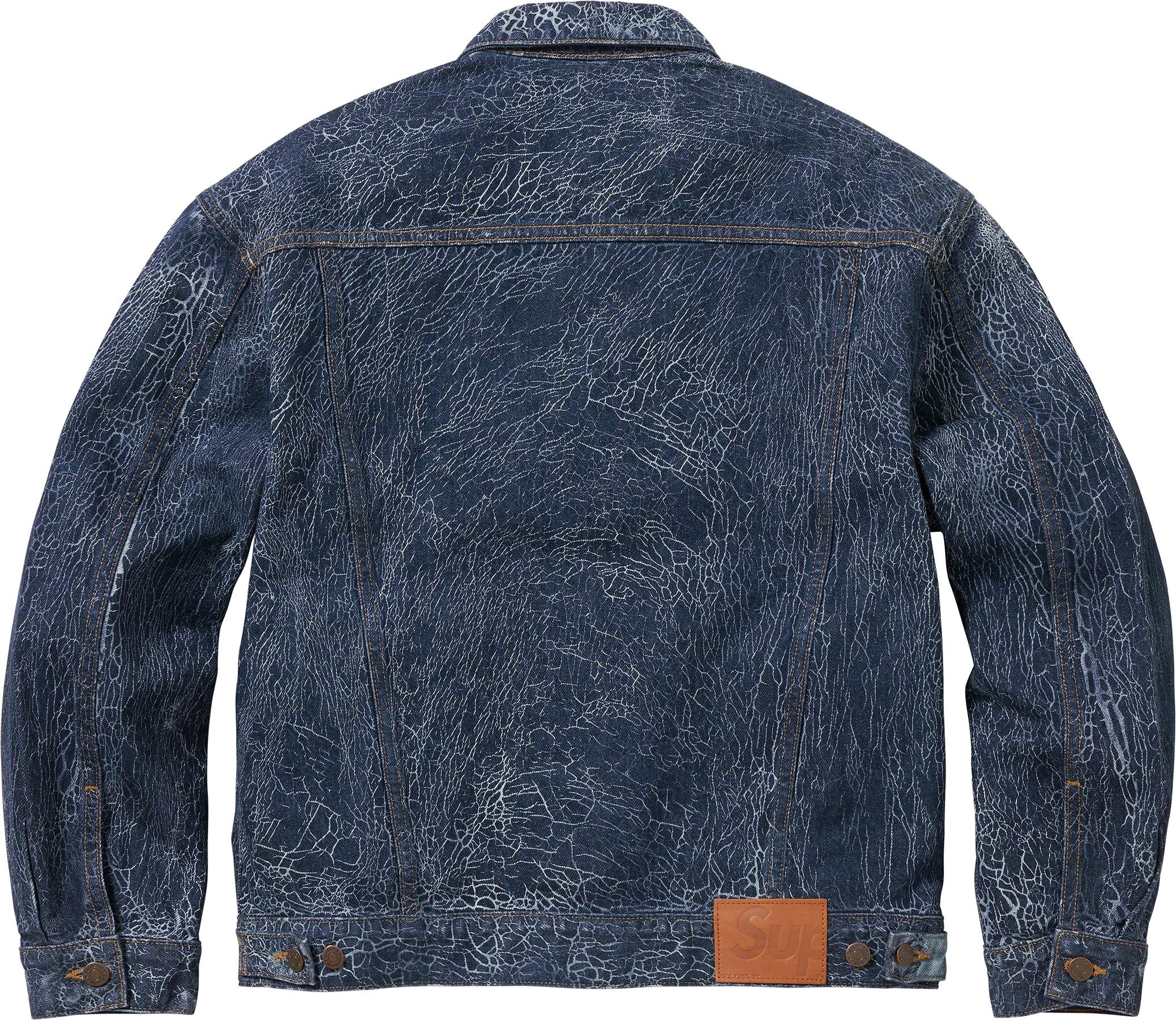 Crackle Denim Trucker Jacket view 7